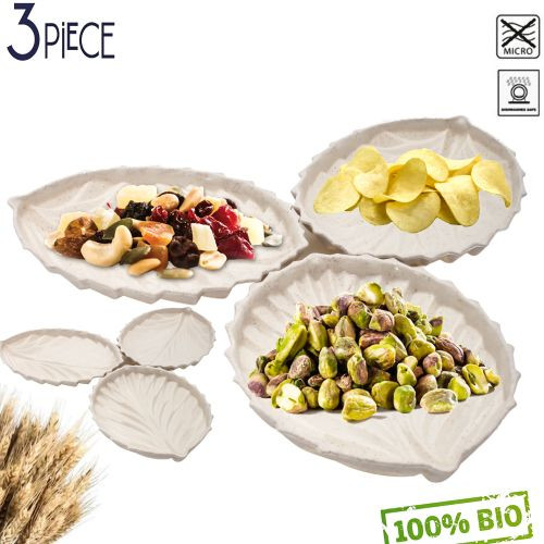 Assiette Plateau Rond Divisée en 3 compartiments avec Couvercle -1000 ml