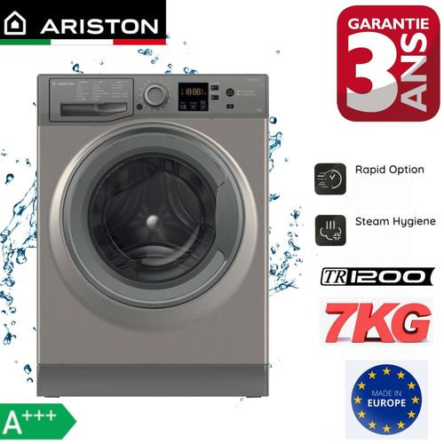 MACHINE À LAVER FRONTALE ARISTON NS723UGGEX 7KG SILVER
