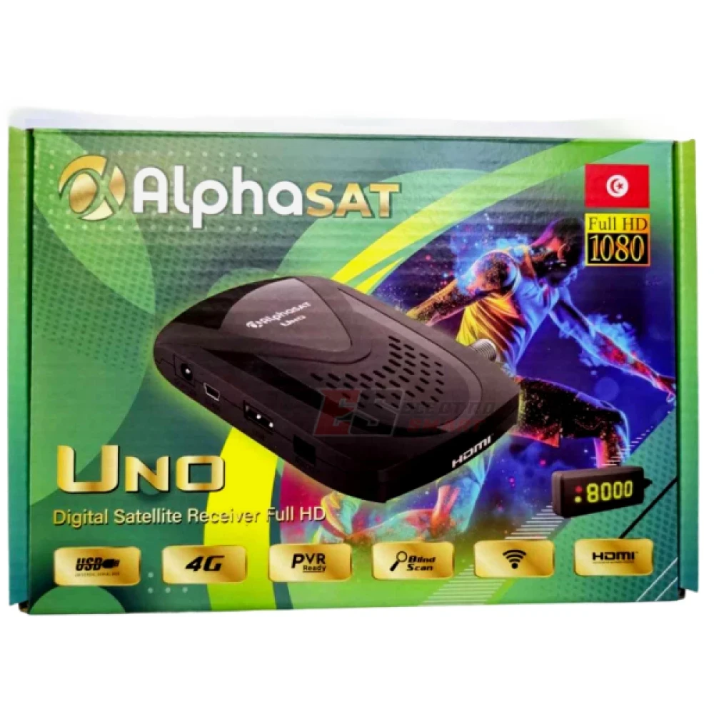 Récepteur Alphasat UNO + ABONNEMENT 12 MOIS